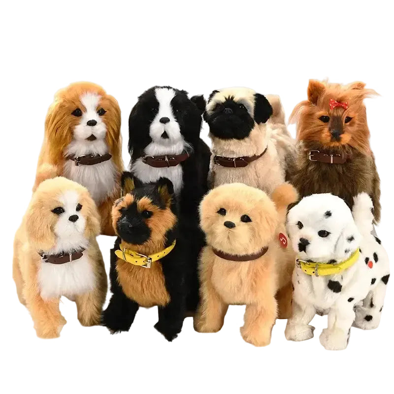 New Simulation Electric Pet Dog Voice Control Walking Nodding Music Touch Robot Animal Plush Pet Children’s Toy Gift