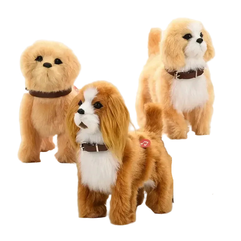New Simulation Electric Pet Dog Voice Control Walking Nodding Music Touch Robot Animal Plush Pet Children’s Toy Gift
