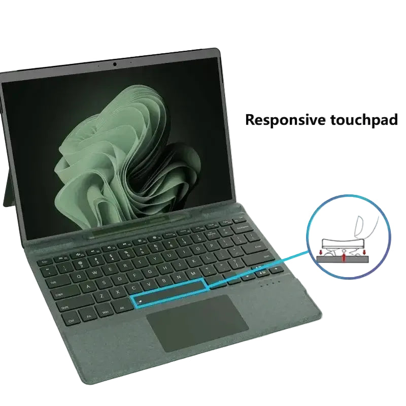 New upgraded Surface Pro 8/9/X/10/11 Bluetooth magnetic professional custom keyboard with pen slot,touchpad,and 7-color