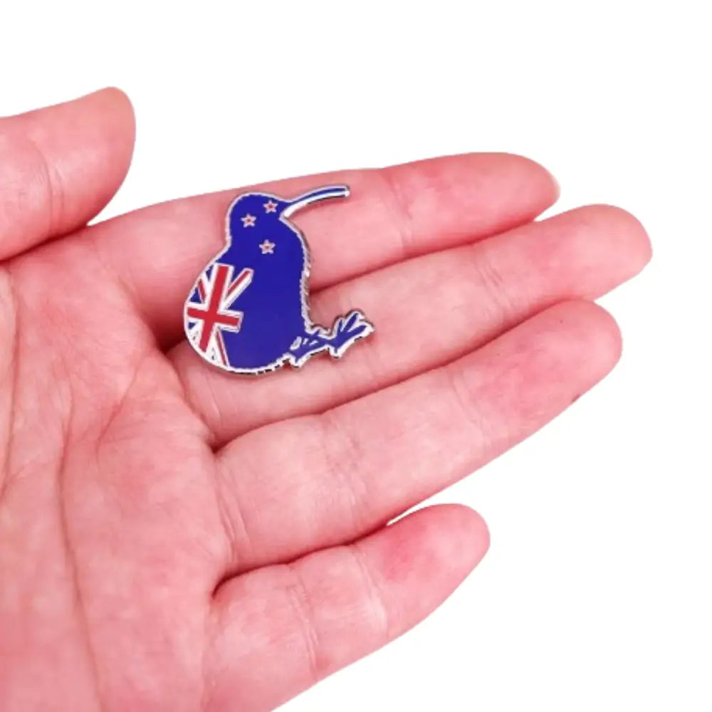 New Zealand Kiwi Bird Enamel Pin - SS