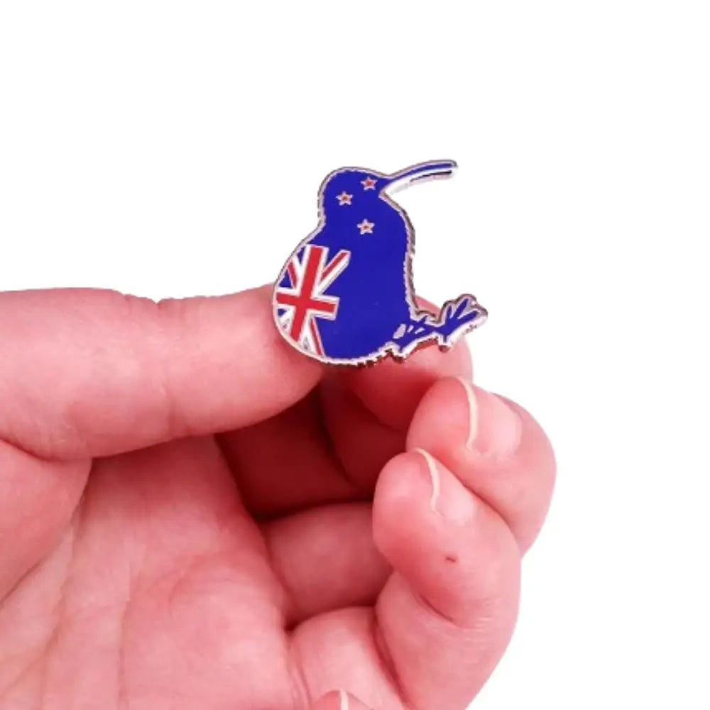 New Zealand Kiwi Bird Enamel Pin - SS