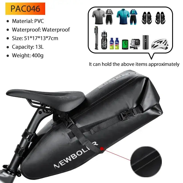 NEWBOLER Waterproof Bikepacking Bag Set Bicycle Travel Bag For Gravel Bike Road Bike Long-Distance Touring Cycling