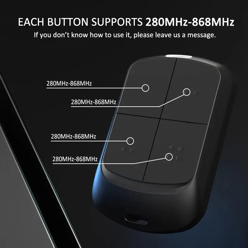 Newest 280MHz-868MHz Multifrequency Garage Door Remote Control Duplicator 433MHz 868MHz Auto Scan Clone Code Grabber