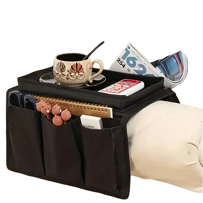 No-Slip Couch Sofa Armrest Organiser Arm Chair Caddy Bedside Storage Pocket TV Remote Holder Bed Storage Pocket Bag