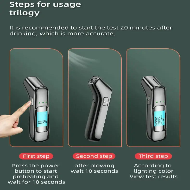 Non-Contact High-Precision Alcohol Tester - Breathalyzer - HBC