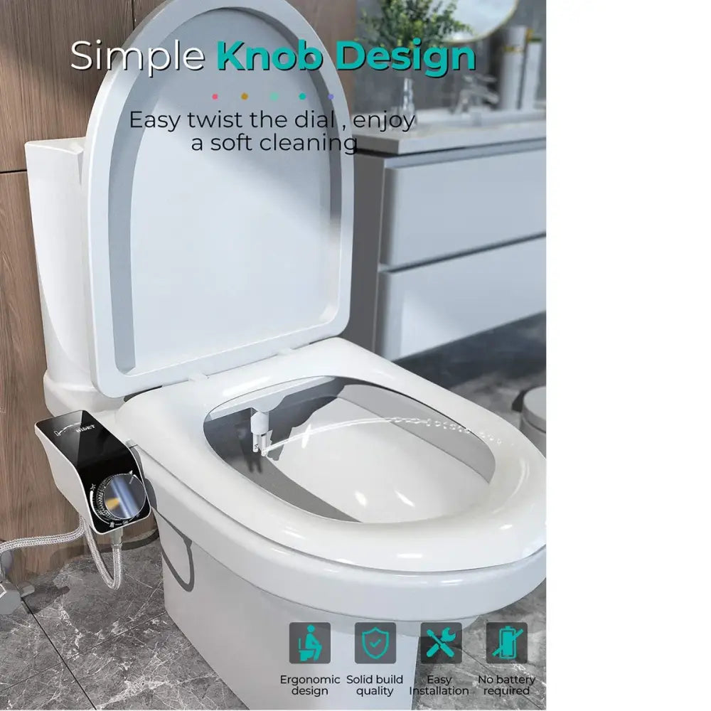 Non-Electric Dual Nozzle Toilet Seat Attachment (different types available) - SS
