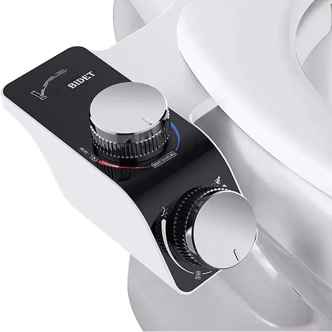 Non-Electric Dual Nozzle Toilet Seat Attachment