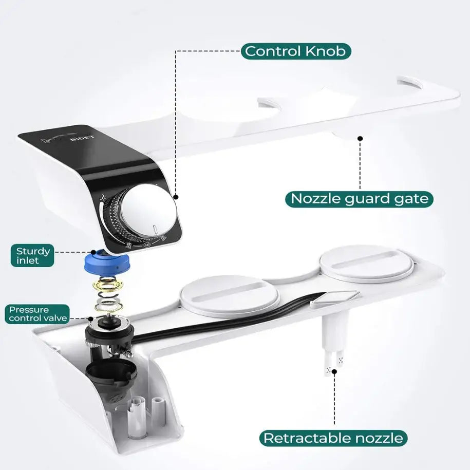Non-Electric Dual Nozzle Toilet Seat Attachment (different types available) - SS