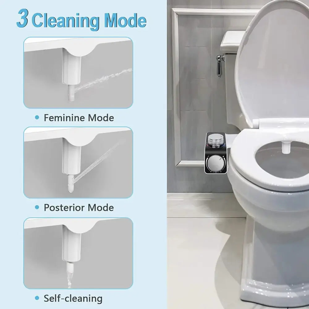 Non-Electric Dual Nozzle Toilet Seat Attachment (different types available) - SS