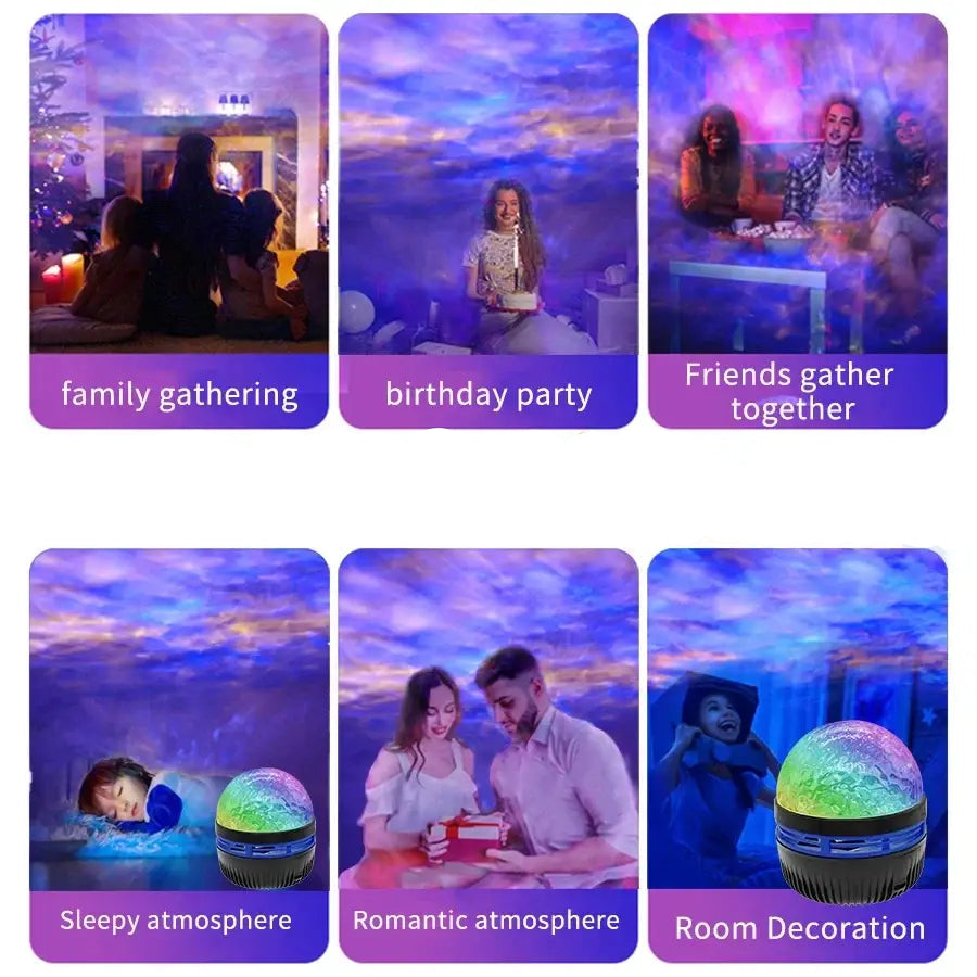 Northern Lights Starry Sky Projector LED Night Light with Remote Control USB A Variety of Styles for Home Bedroom Party
