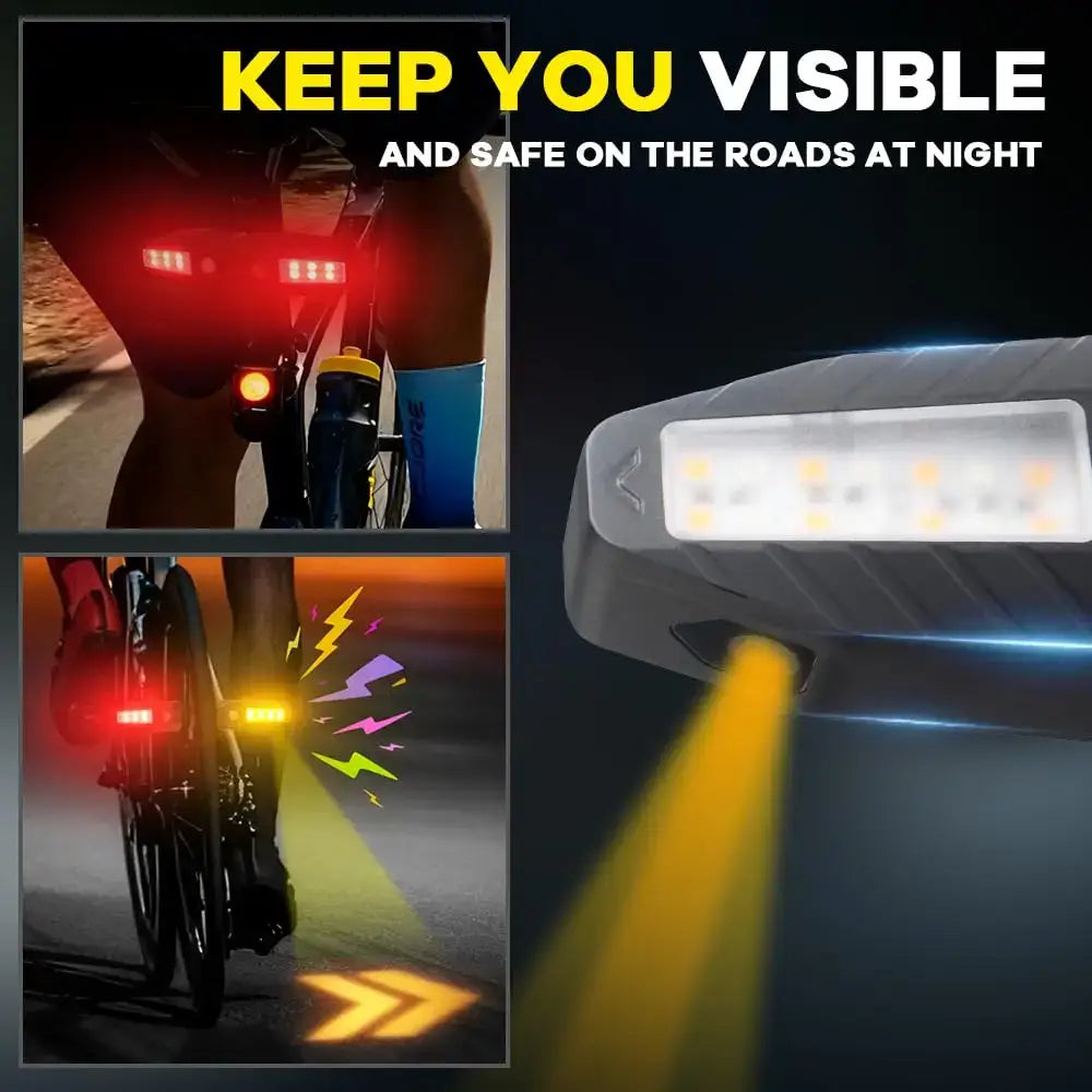 OFFBONDAGE Turn Signal Bike Tail Lights Wireless Remote Control Waterproof Rechargeable Cycling Rear Lamp LED MTB Rear