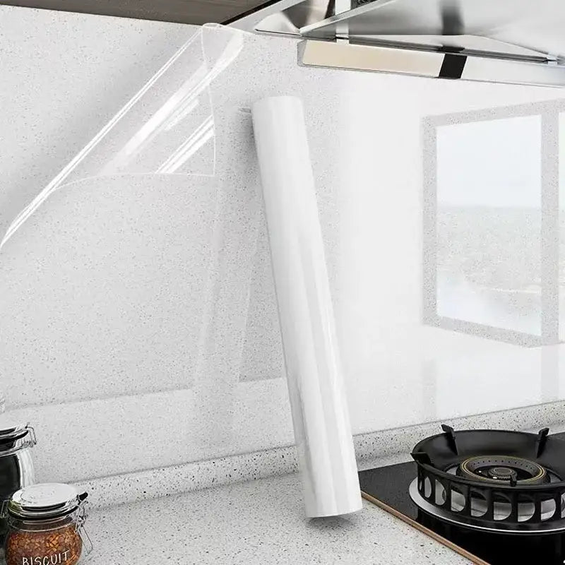 Oil-Proof Kitchen Wall Self-Adhesive Tiles – Transparent (5 different sizes available) - 45cmx100cm - SS