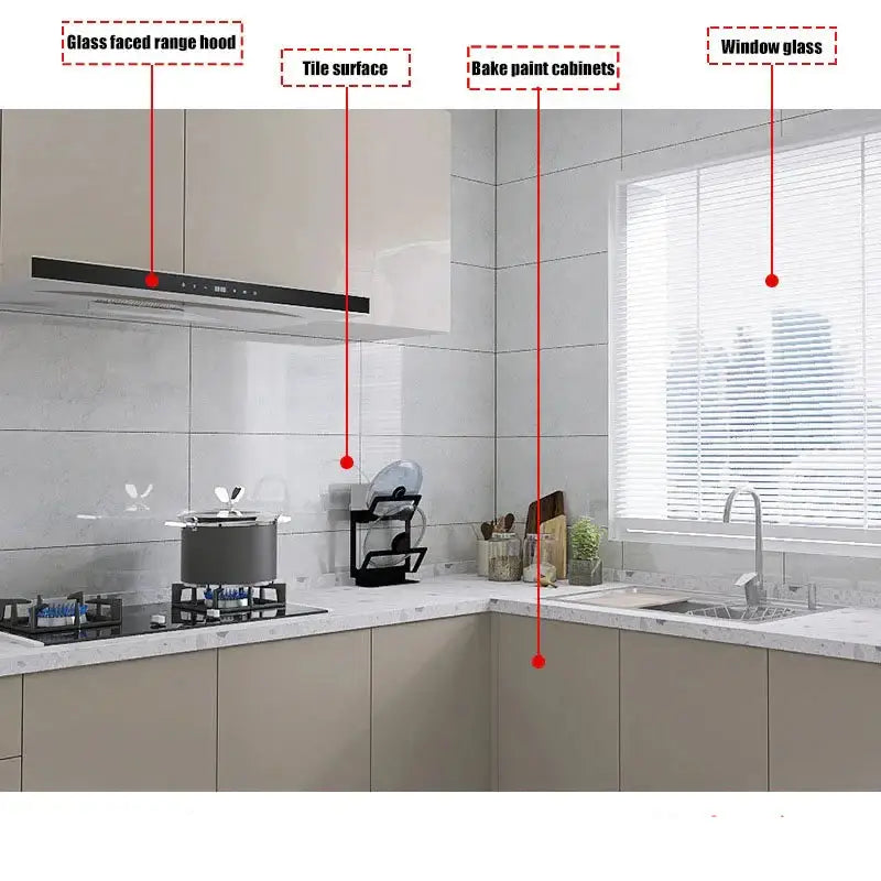 Oil-Proof Kitchen Wall Self-Adhesive Tiles – Transparent (5 different sizes available) - SS