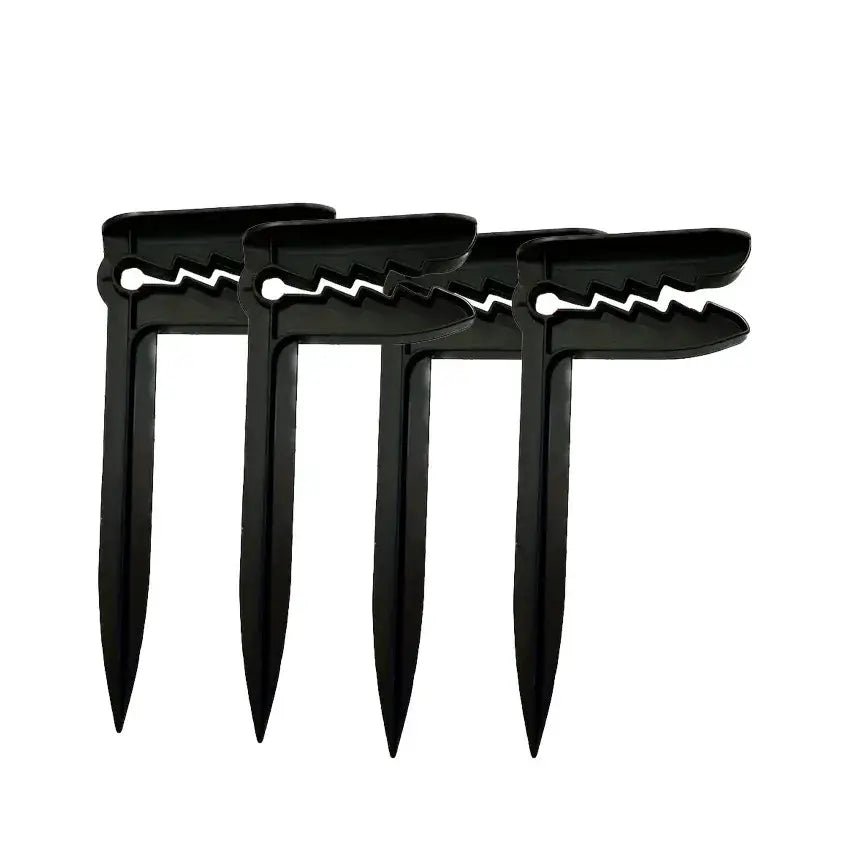 Outdoor Beach & Picnic Mat Towel Holder – Windproof Camping Tool (4pcs) - Black-4pcs - SS