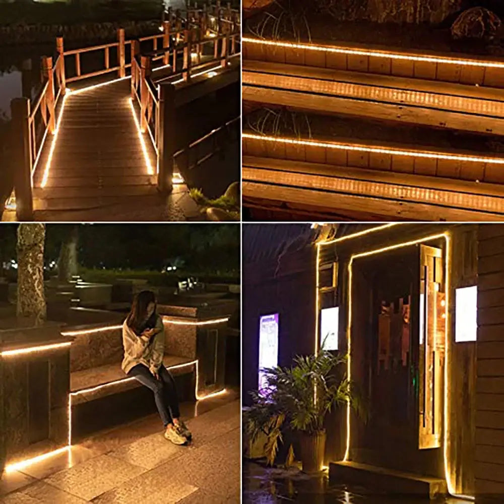 Outdoor Solar LED Strip Light Strip With IP65 Waterproof 5M Light Strip Suitable for Outdoor Courtyard Decoration LED