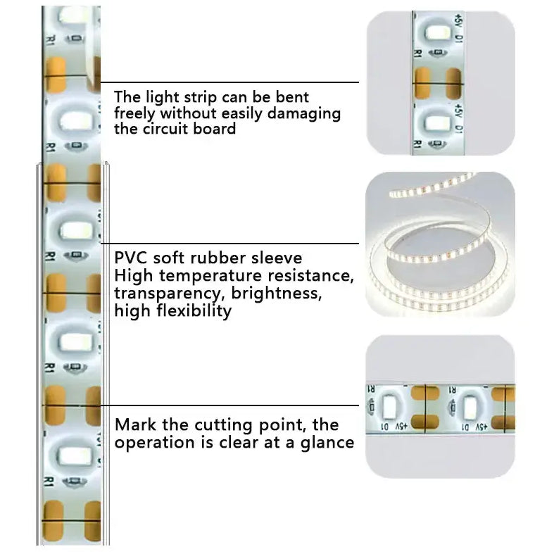 Outdoor Solar LED Strip Light Strip With IP65 Waterproof 5M Light Strip Suitable for Outdoor Courtyard Decoration LED