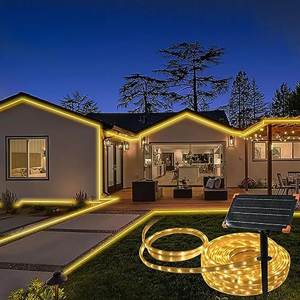 Outdoor Solar LED Strip Light Strip With IP65 Waterproof 5M Light Strip Suitable for Outdoor Courtyard Decoration LED