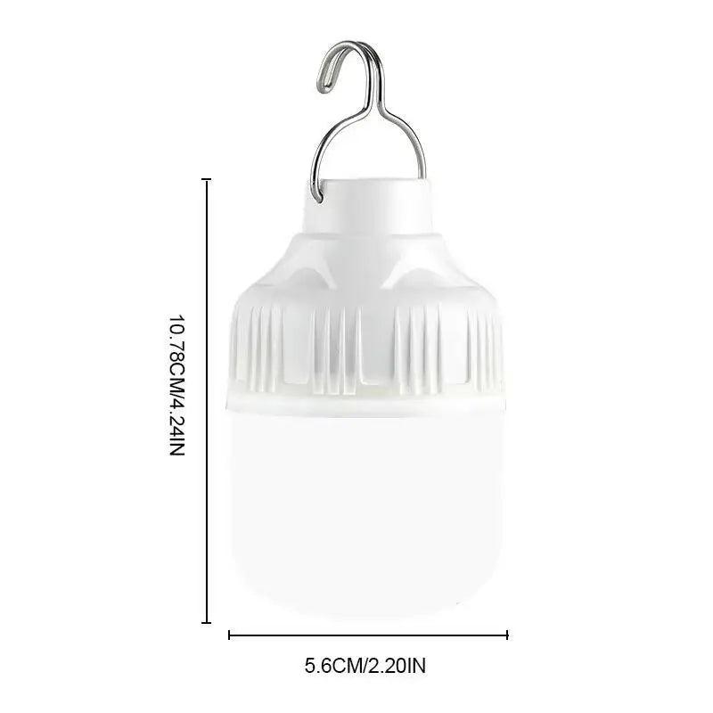 Outdoor USB Rechargeable High-Intensity LED Lantern - Portable Emergency Light for Camping and Fishing - White