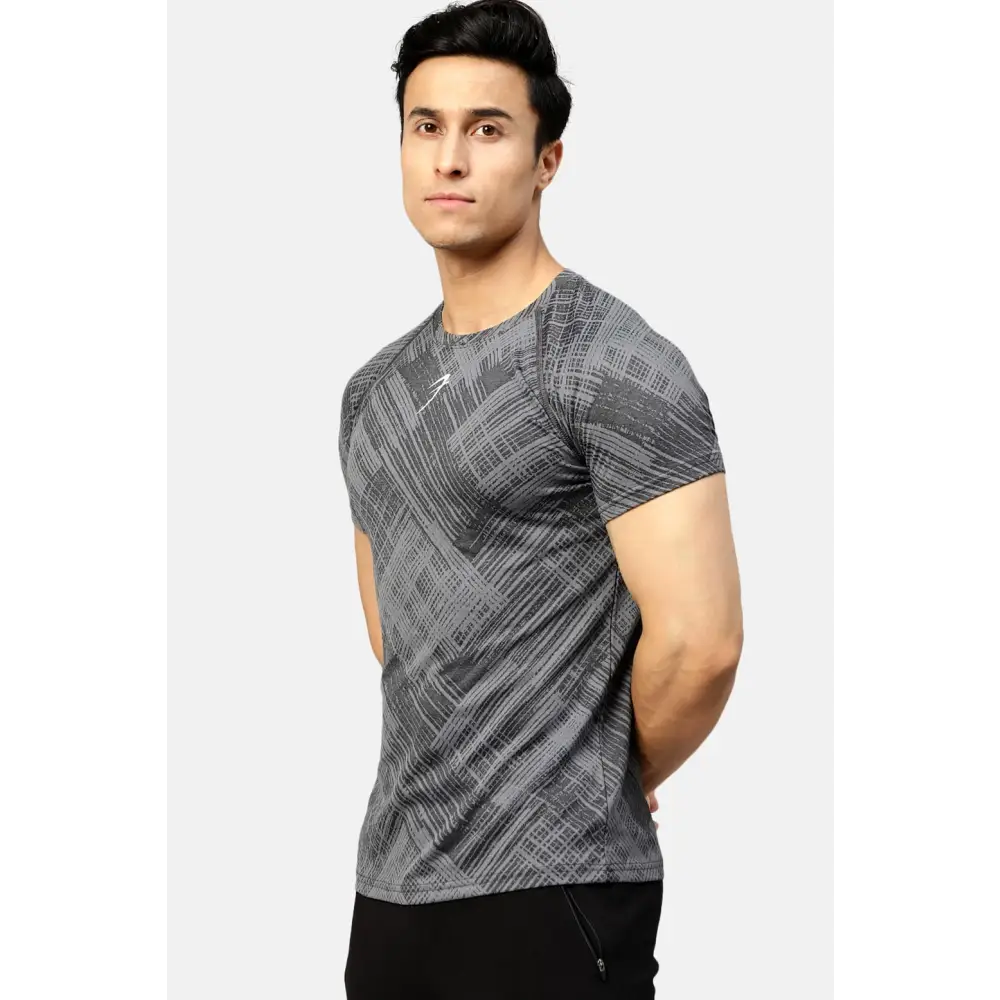 Ozone Jacquard T-shirt Coal - Tshirts