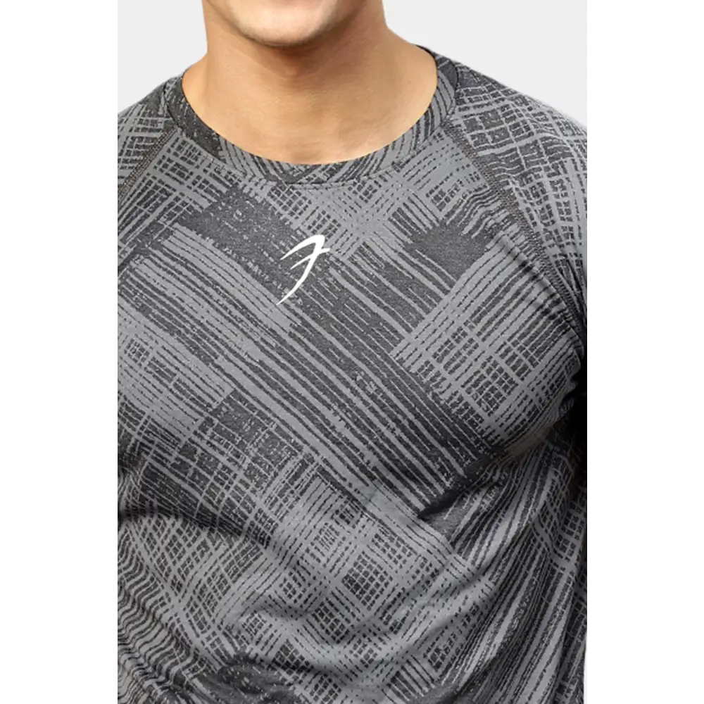Ozone Jacquard T-shirt Coal - Tshirts