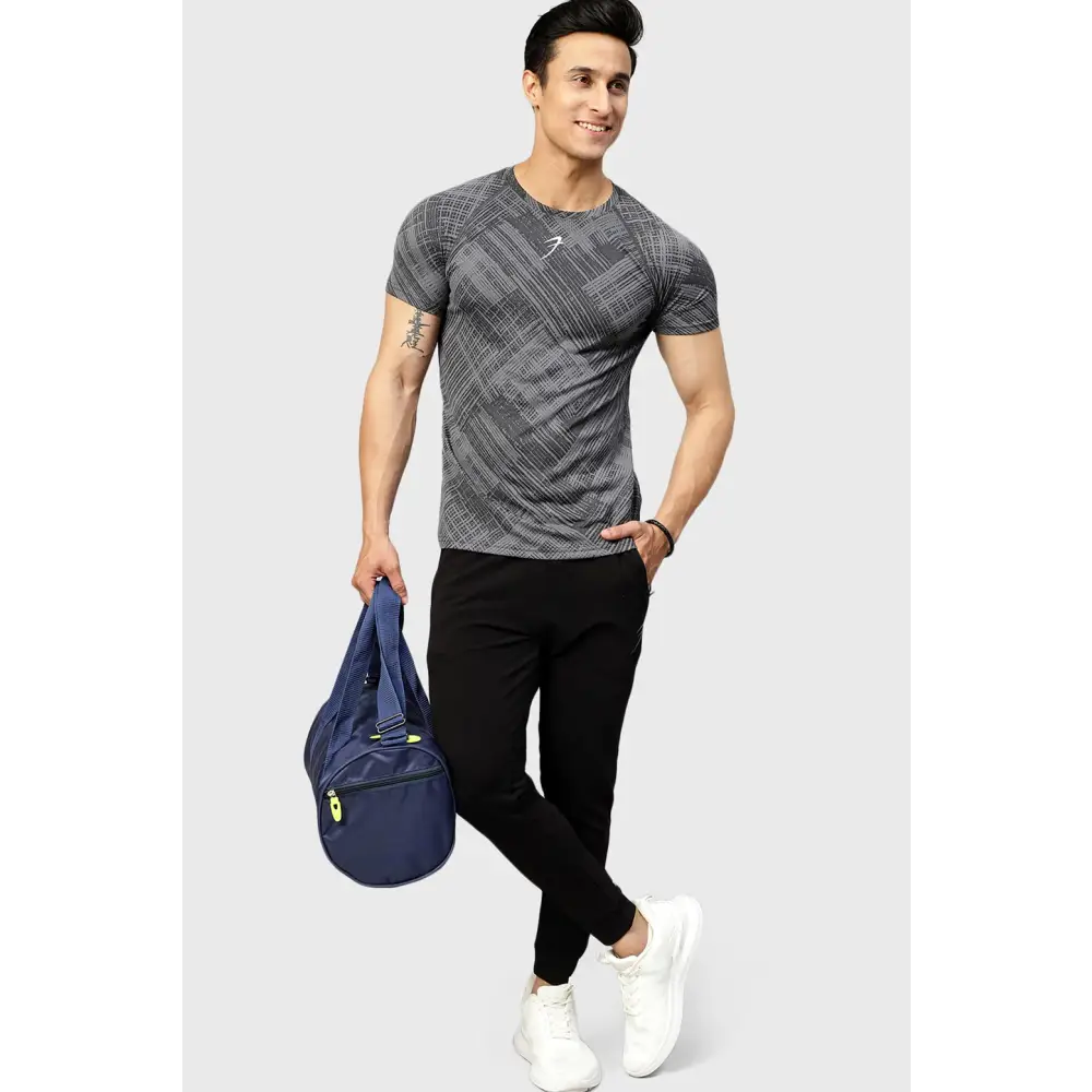 Ozone Jacquard T-shirt Coal - Tshirts