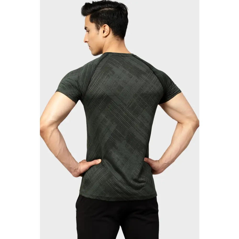 Ozone Jacquard T-shirt Green - Tshirts