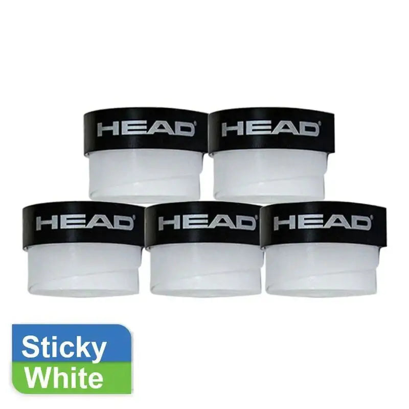 Padel Racket / Tennis Racket Non-Slip Sweat Absorbing Grip Tape (5 Pcs) - Sticky White - 9eight5
