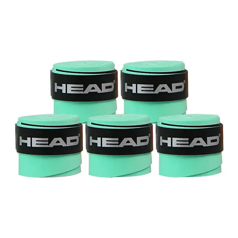 Padel Racket / Tennis Racket Non-Slip Sweat Absorbing Grip Tape (5 Pcs) - Sticky Green - 9eight5