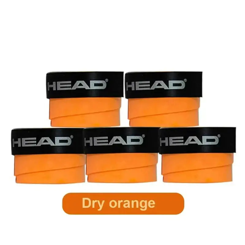 Padel Racket / Tennis Racket Non-Slip Sweat Absorbing Grip Tape (5 Pcs) - Dry Orange2 - 9eight5