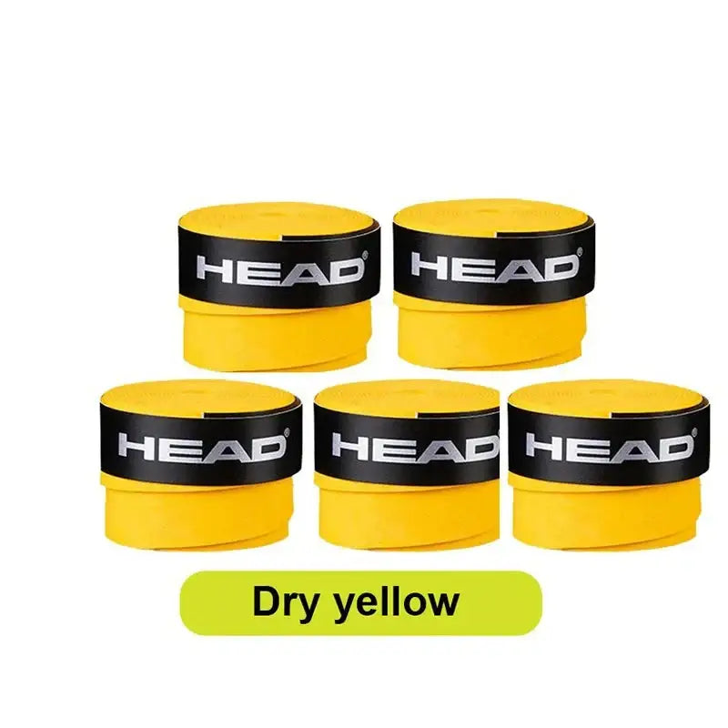 Padel Racket / Tennis Racket Non-Slip Sweat Absorbing Grip Tape (5 Pcs) - Dry Yellow - 9eight5