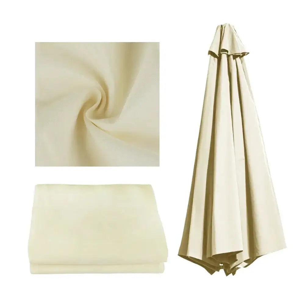 Parasol Replacement Cover – 6 or 8 Ribs (6 colours available) - Cream White / 6Ribs 2.5M - SS