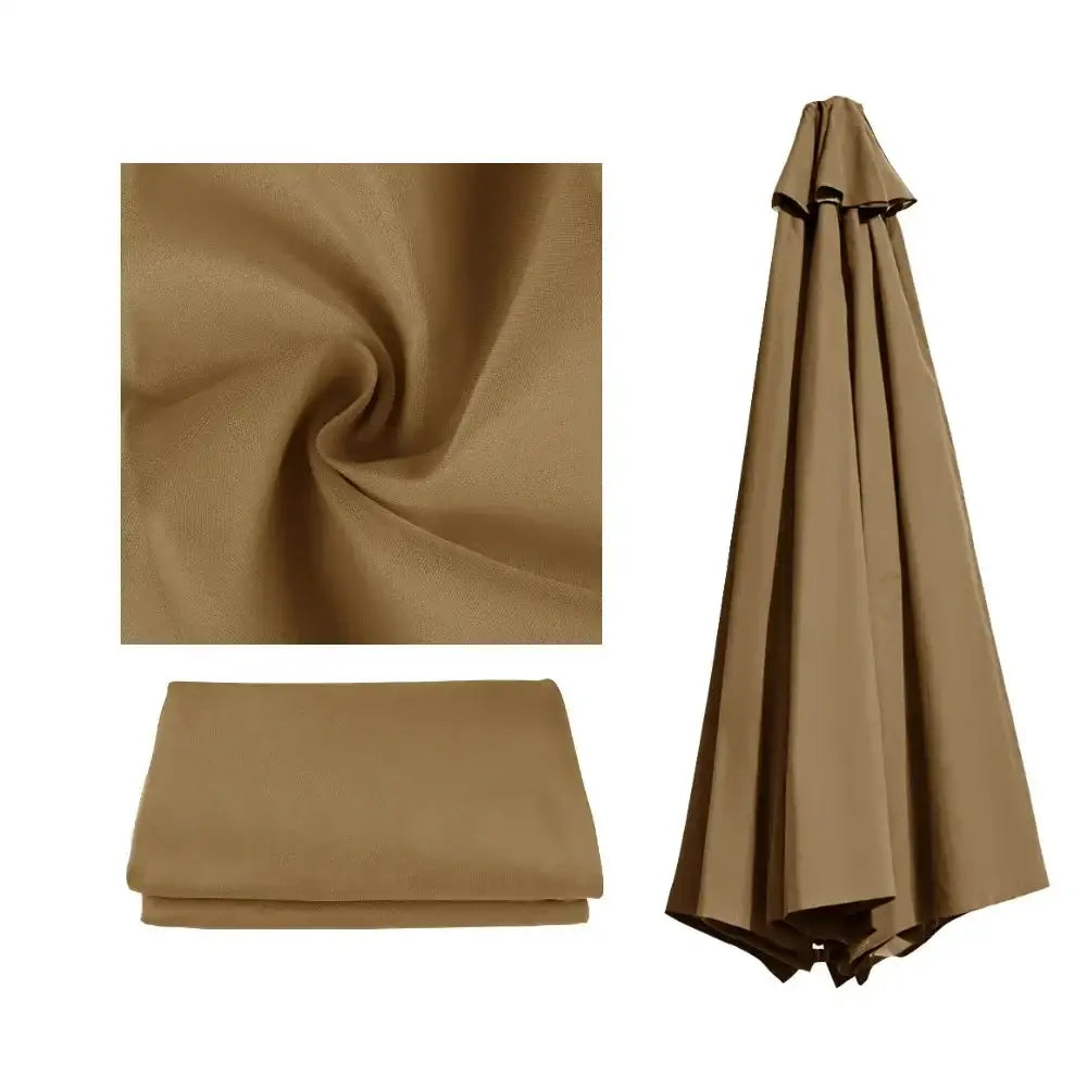 Parasol Replacement Cover – 6 or 8 Ribs (6 colours available) - Khaki / 6Ribs 2.5M - SS