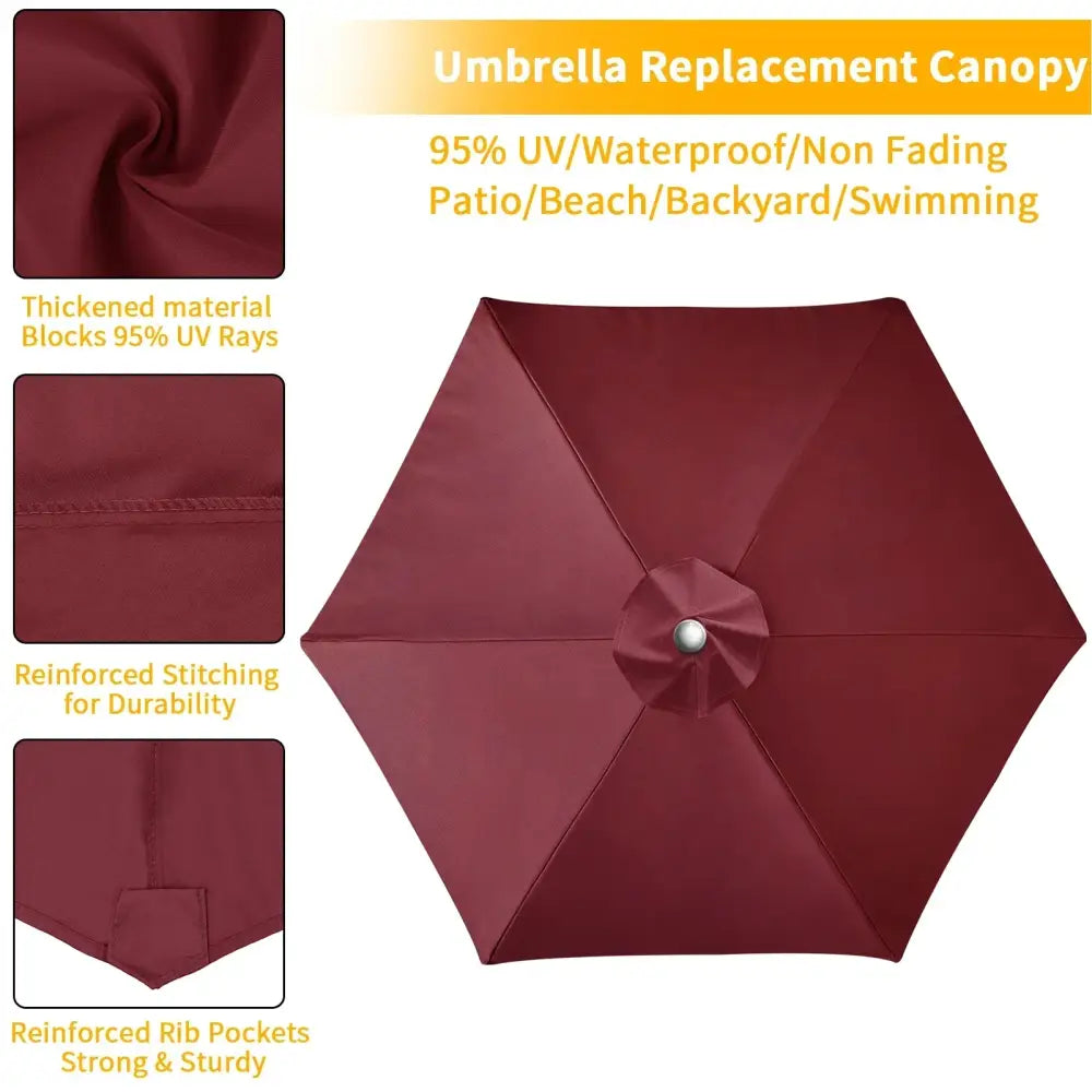 Parasol Replacement Cover – 6 or 8 Ribs (6 colours available) - SS