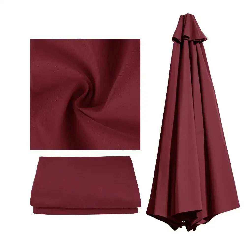 Parasol Replacement Cover – 6 or 8 Ribs (6 colours available) - Wine Red / 6Ribs 2.5M - SS