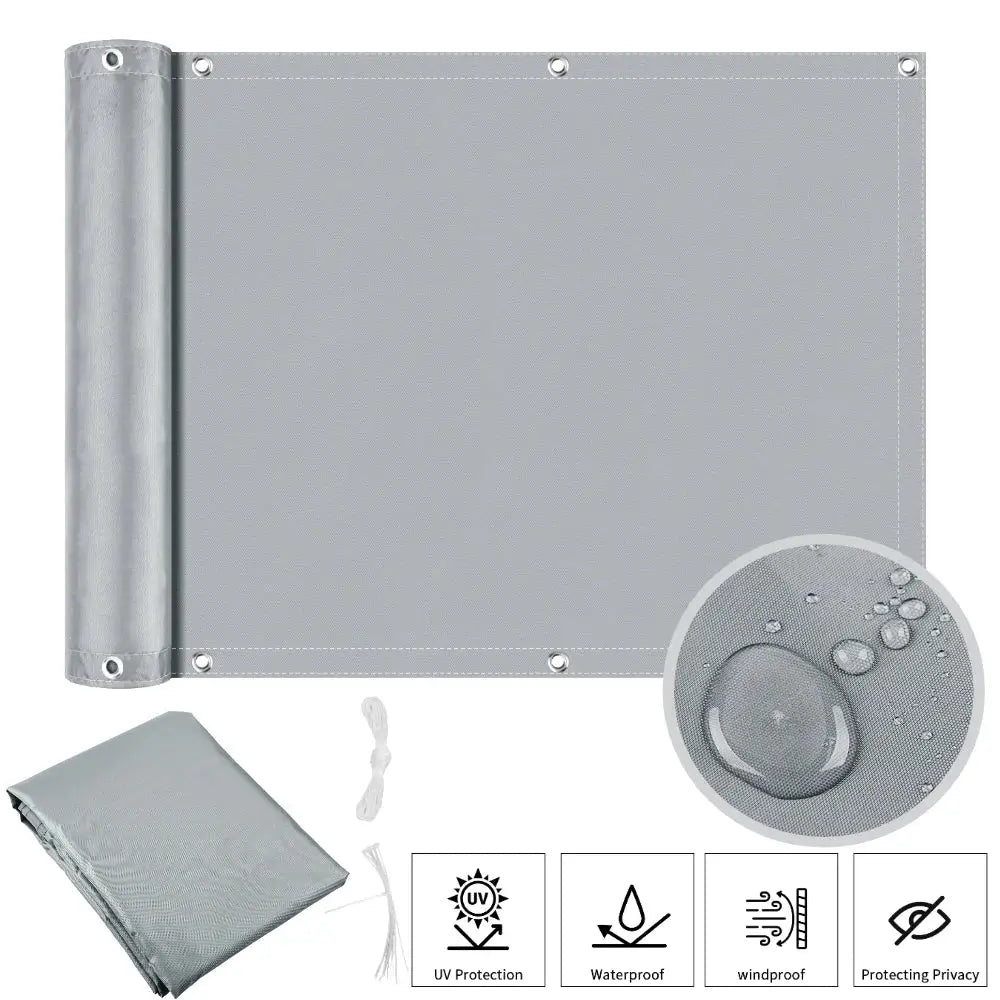 Patio Privacy Screen (3 colours available) - Grey / 75x600CM - SS