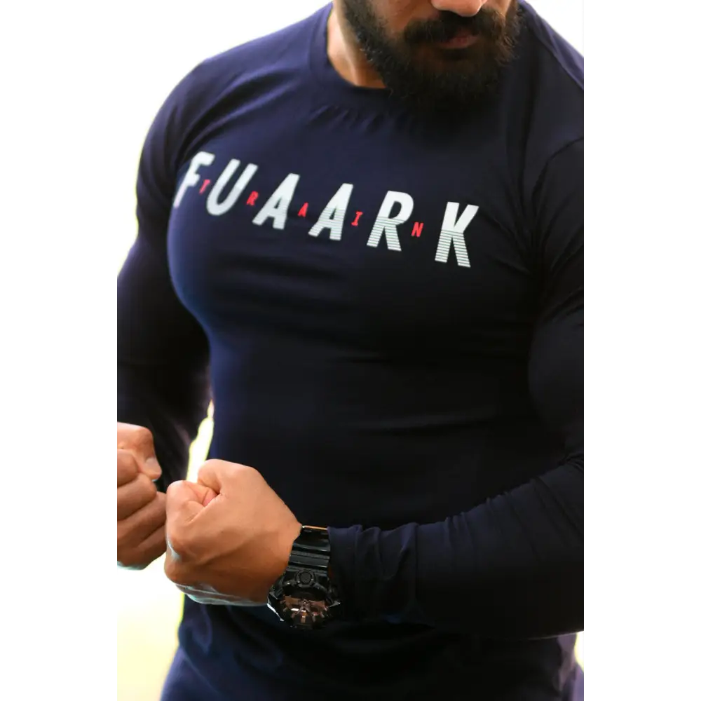 Peak Fullsleeves T-shirt Navy - Tshirts