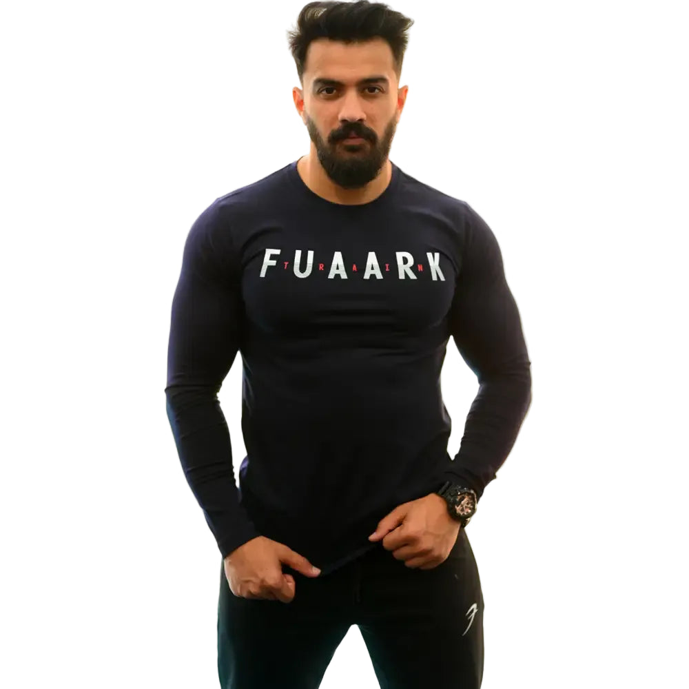 Peak Fullsleeves T-shirt Navy - Tshirts