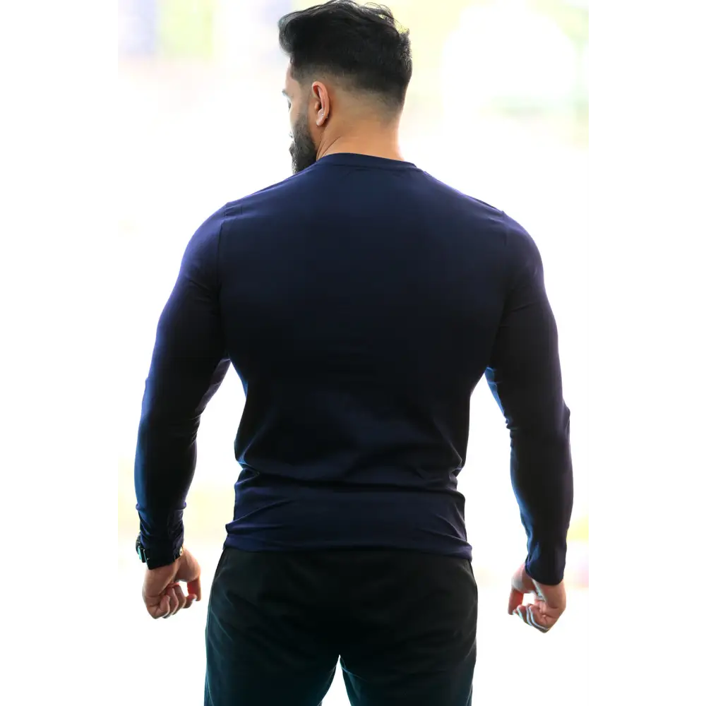 Peak Fullsleeves T-shirt Navy - Tshirts