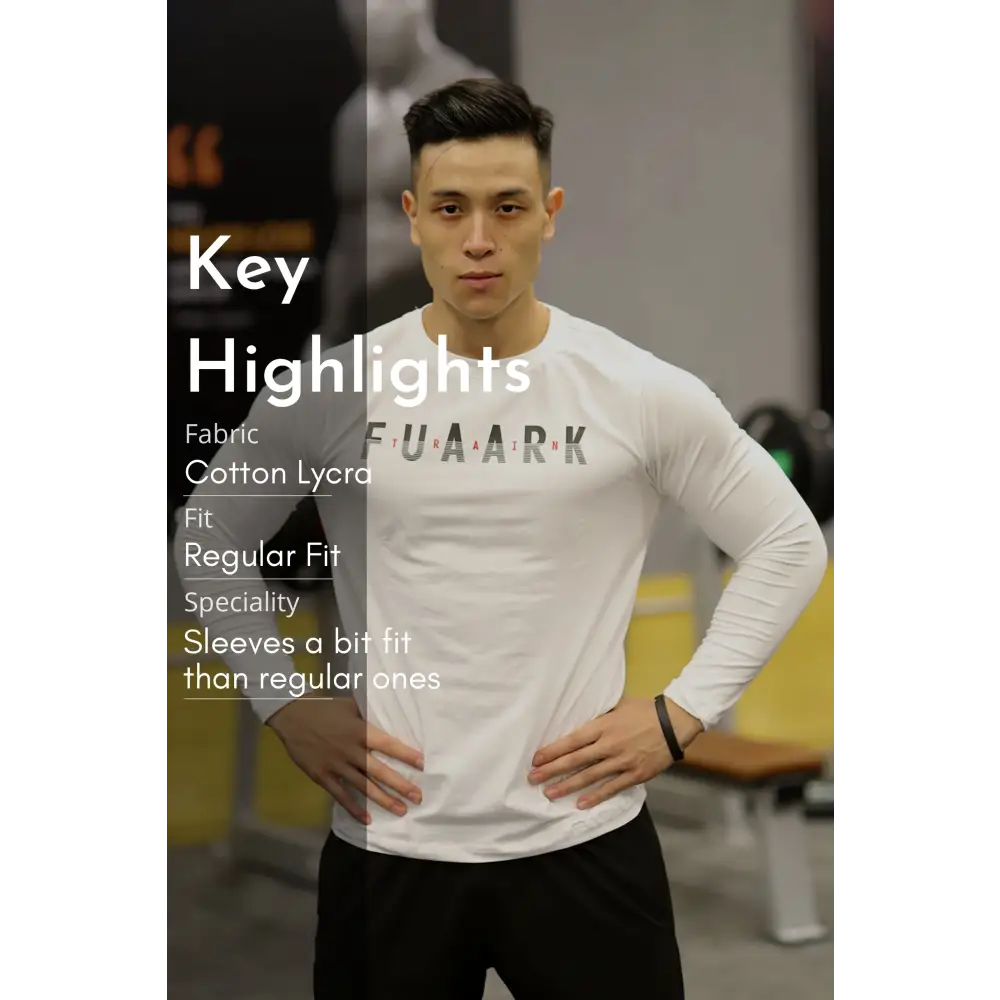 Peak Fullsleeves T-shirt White - Tshirts