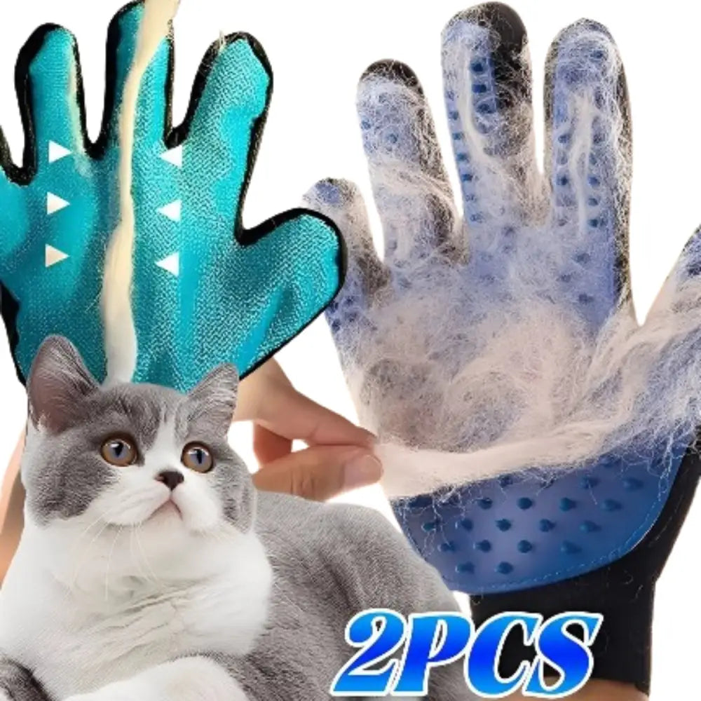 Pet Grooming Gloves (1/2PCS) – Two-Sided Hair Removal - SS