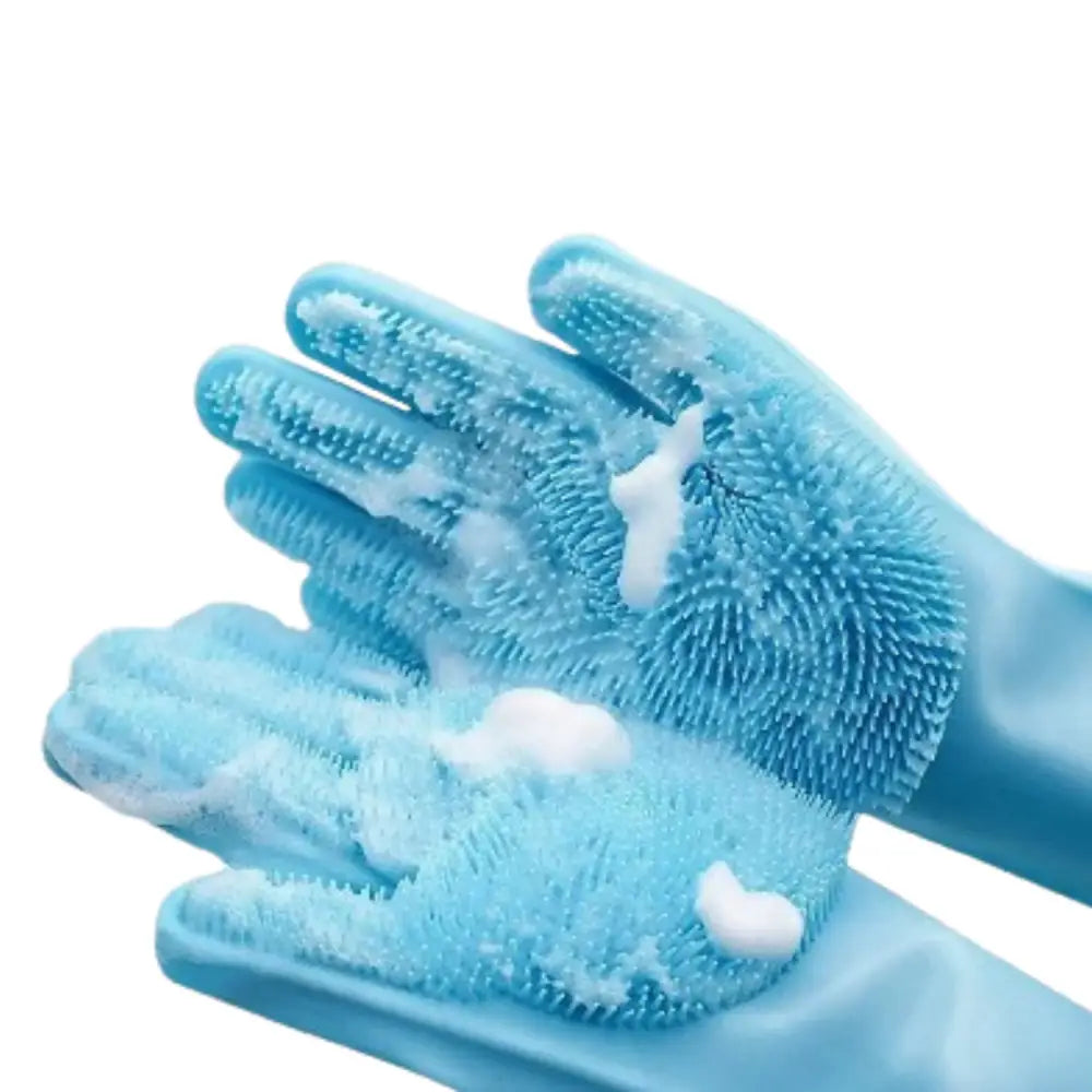 Pet Grooming Gloves Silicone (Pink & Blue) - SS