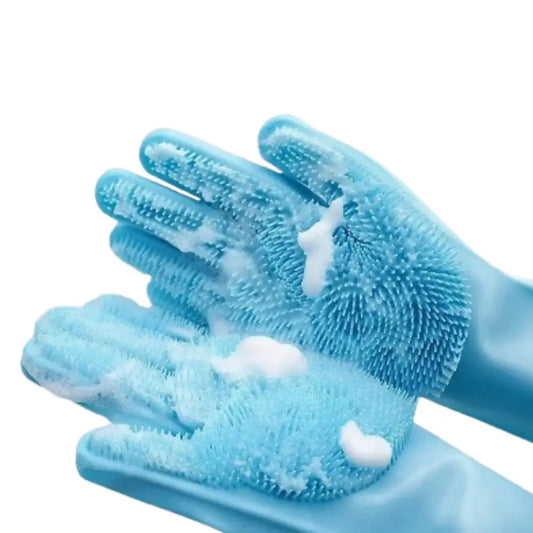 Pet Grooming Gloves Silicone (Pink & Blue) - SS
