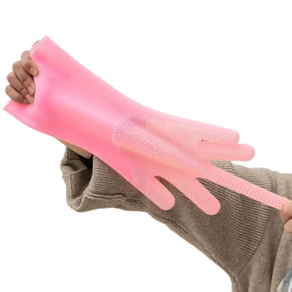 Pet Grooming Gloves Silicone (Pink & Blue) - SS