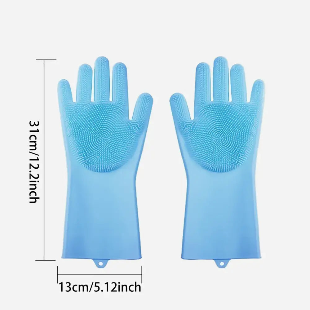 Pet Grooming Gloves Silicone (Pink & Blue) - SS