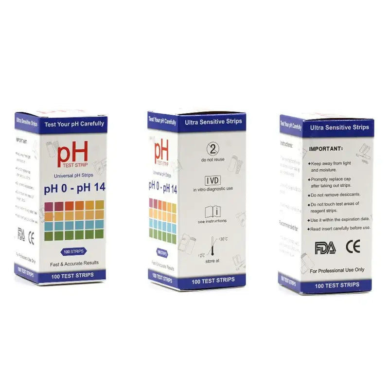PH Test Strips – 0-14 / 4.5-9.0 Range 100/150 Strips for Saliva & Urine Testing - HBC