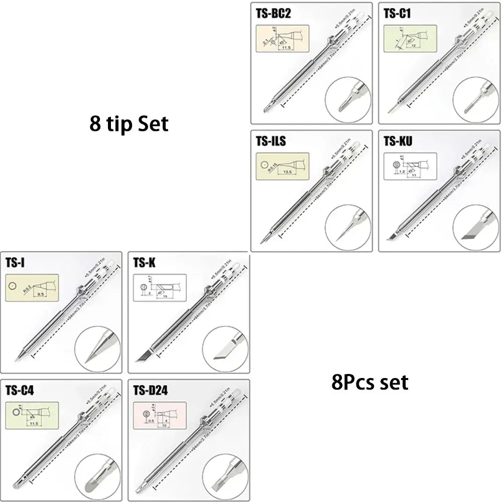 Pine64 TS101/TS100/ Soldering Iron Tips Sets - HBC