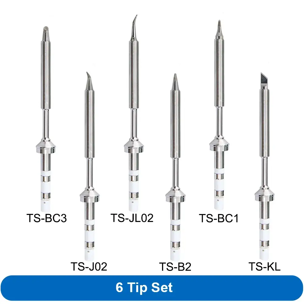 Pine64 TS101/TS100/ Soldering Iron Tips Sets - TS tip 6Pcs set - HBC