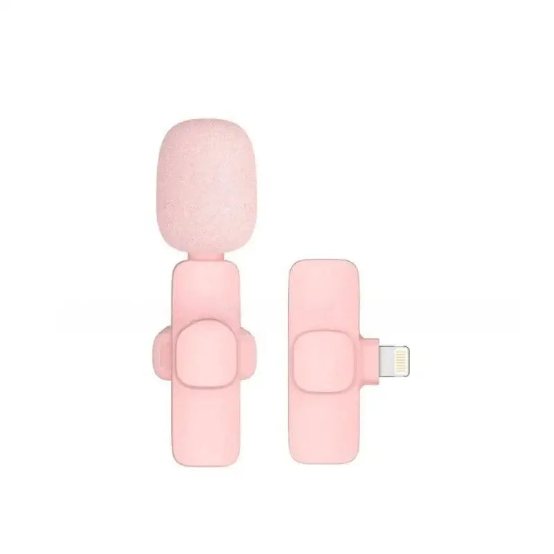 Pink Wireless Lavalier Mic for iPhone & Android (various type of sets available) - Pink 1 in 1 for iOS - 9eight5