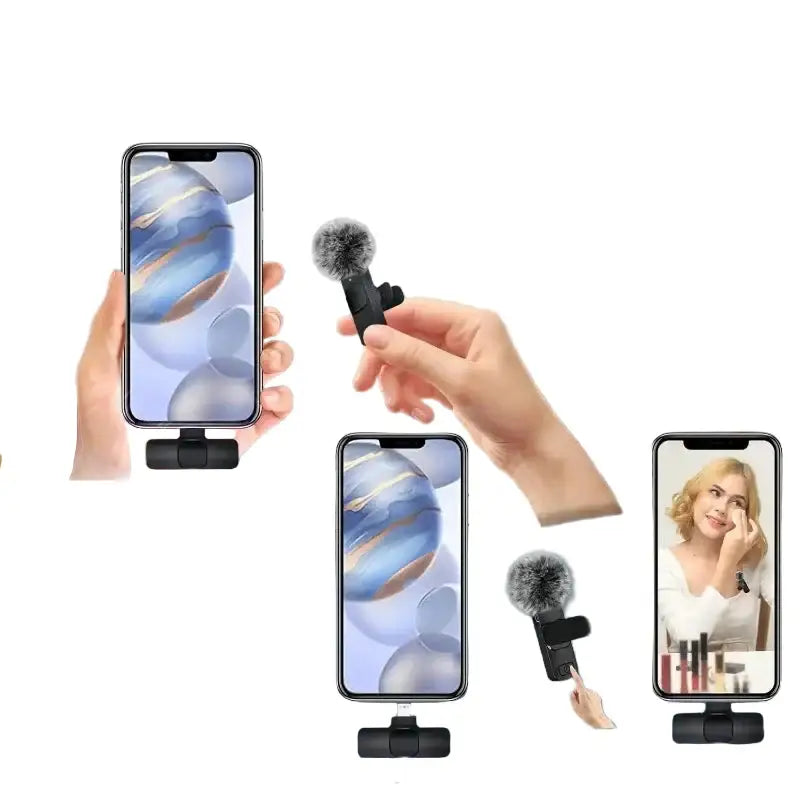 Pink Wireless Lavalier Mic for iPhone & Android (various type of sets available) - 9eight5