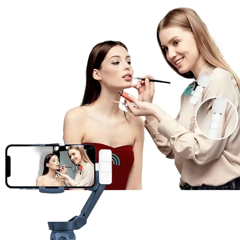 Pink Wireless Lavalier Mic for iPhone & Android (various type of sets available) - 9eight5